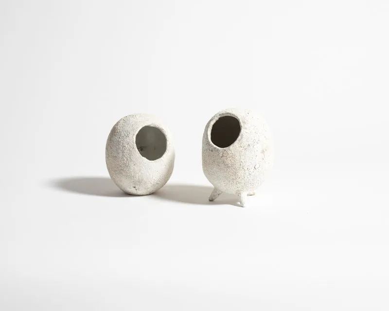 Akiko Hirai Laughing Cocoon Sugar Jar in White