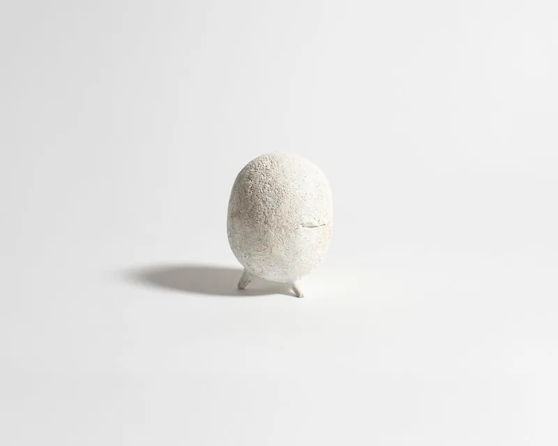 Akiko Hirai Footed Laughing Cocoon Sugar Jar in White