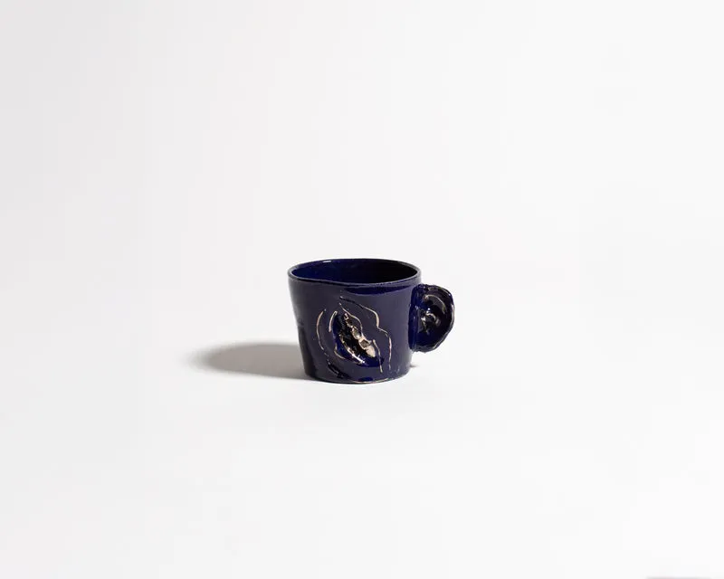 Akiko Hirai "Not I", Samuel Beckett Mug in Dark Blue