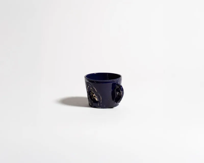 Akiko Hirai "Not I", Samuel Beckett Mug in Dark Blue