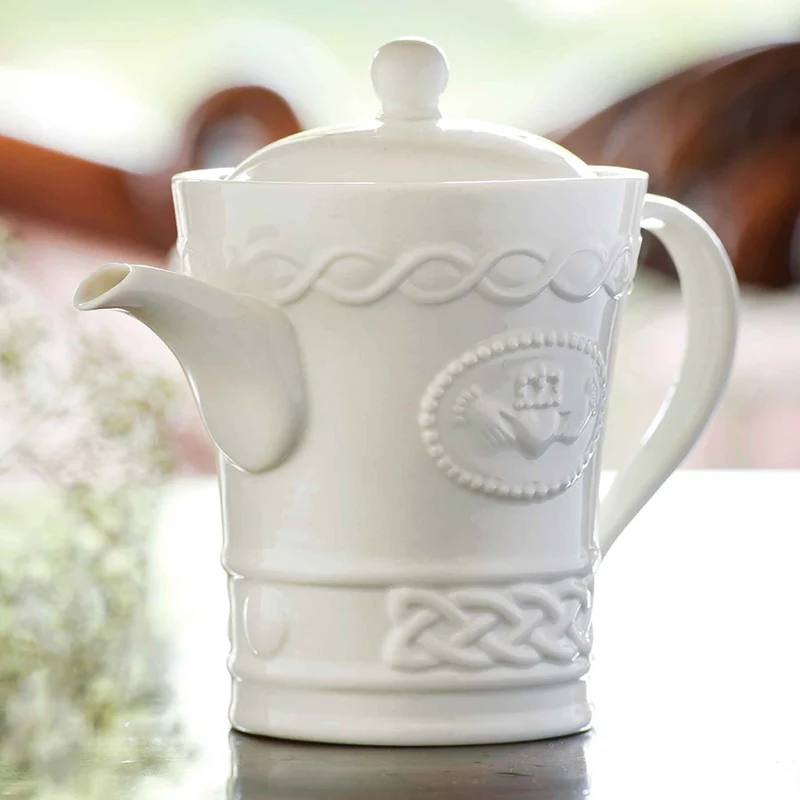 Belleek Classic Claddagh Beverage Pot