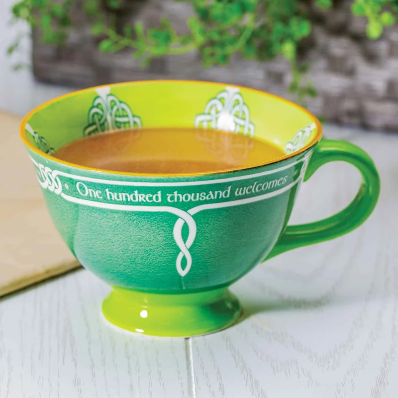 Irish Cead Mile Failte Bone China Latte Mug