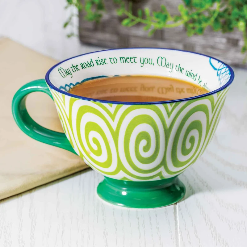 May the Road Irish Blessing Bone China Latte Mug