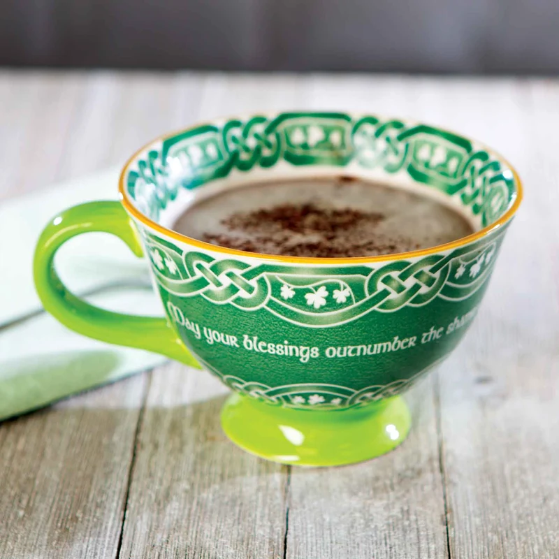 May Your Blessings Irish Prayer Bone China Latte Mug