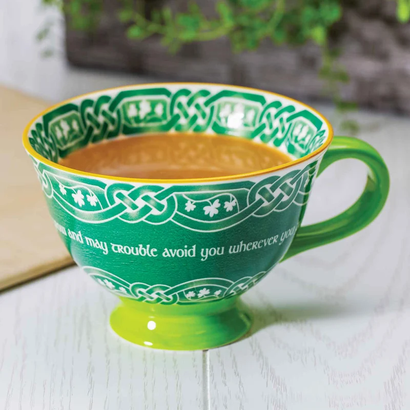 May Your Blessings Irish Prayer Bone China Latte Mug