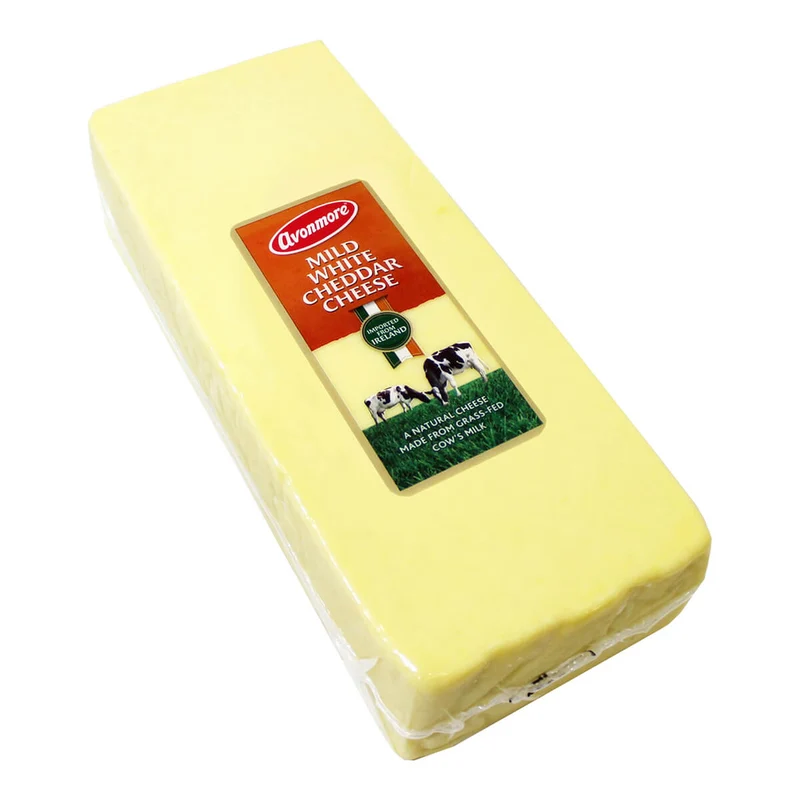 Avonmore White Cheddar Cheese from Ireland, Block, Approx Weight - 5KG