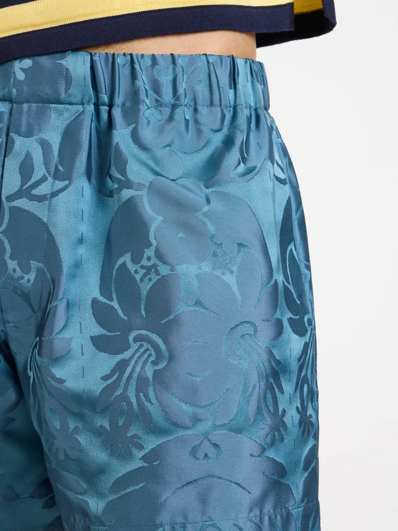 MENS DAMASK WOVEN SHORTS IN AIRFORCE BLUE