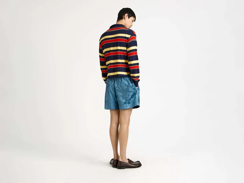 MENS DAMASK WOVEN SHORTS IN AIRFORCE BLUE