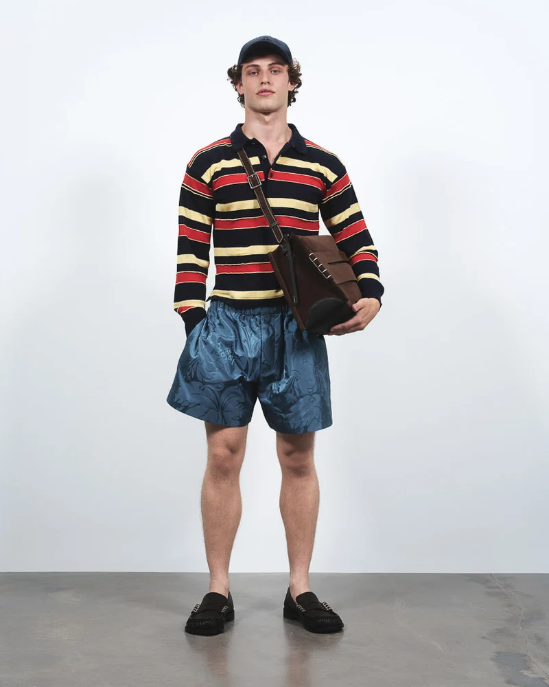 MENS DAMASK WOVEN SHORTS IN AIRFORCE BLUE