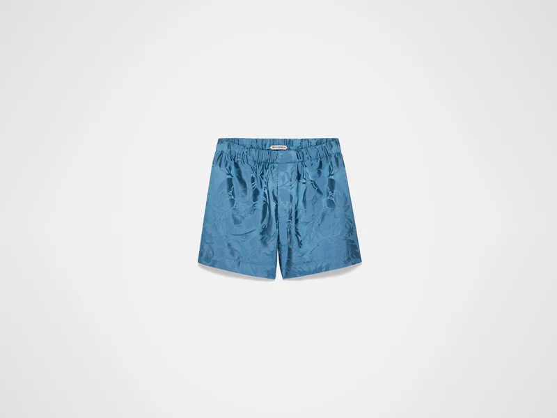 MENS DAMASK WOVEN SHORTS IN AIRFORCE BLUE