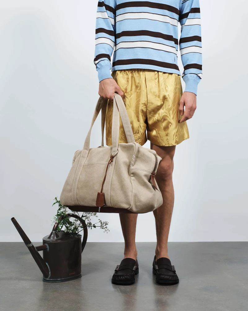 MENS DAMASK WOVEN SHORTS IN CITRINE