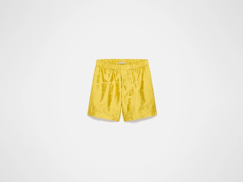 MENS DAMASK WOVEN SHORTS IN CITRINE