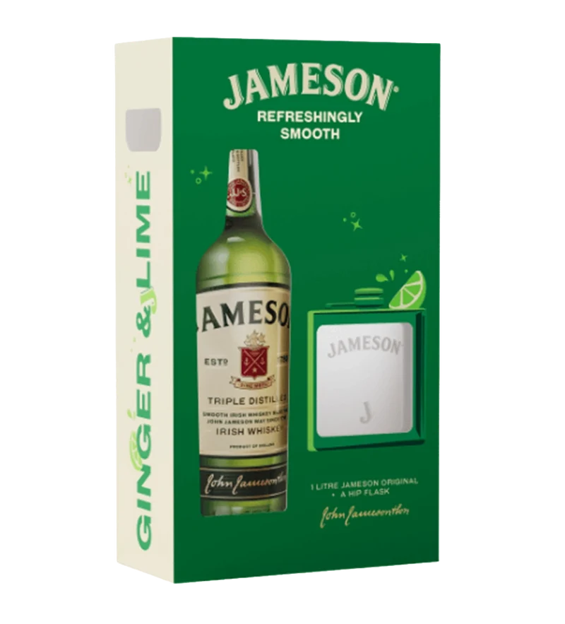 Jameson Whisky 1L With Hipflask