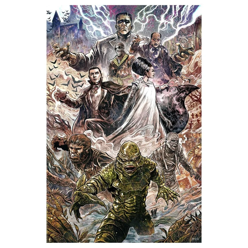 Universal Monsters Kunstdruck Universal Monsters by Vincenzo Riccardi 61 x 41 cm - ungerahmt