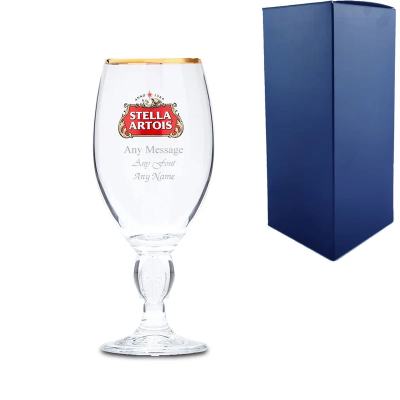 Engraved Stella Half Pint Glass 10oz
