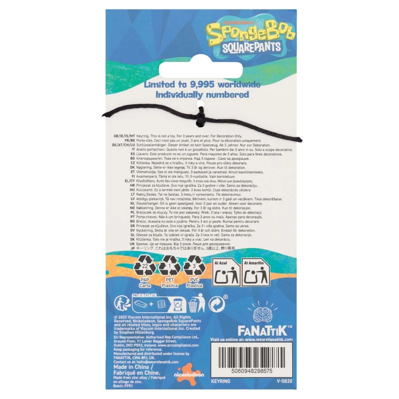 SpongeBob Schwammkopf Schlüsselanhänger Driver License Limited Edition