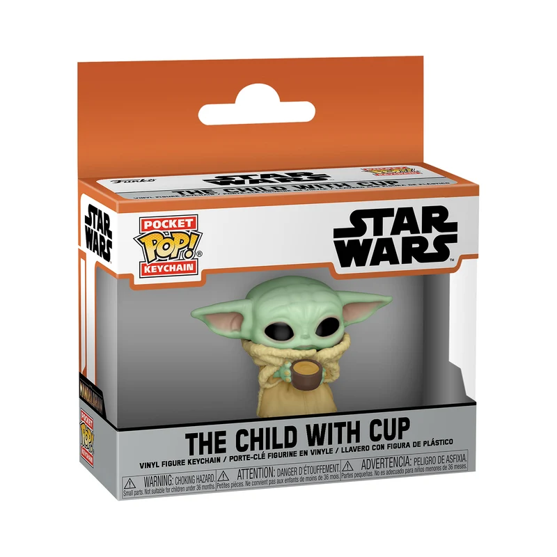 Grogu mit Tasse Funko Pop Schlüsselanhänger - Star Wars The Mandalorian