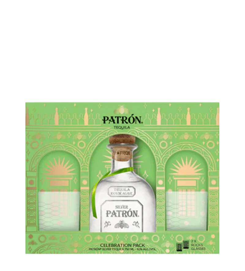 Patron Silver Promo 750ml + Glassware