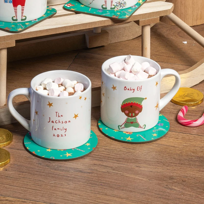 Personalised Mini Elf Family Mug