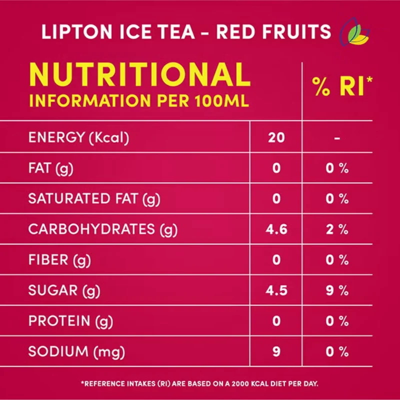 Lipton Red Fruit Ice Tea Soft Drink - 24 X 320ML