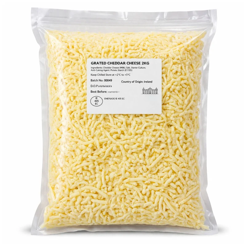 Croxton Manor Shredded Cheddar Cheese - 2KG