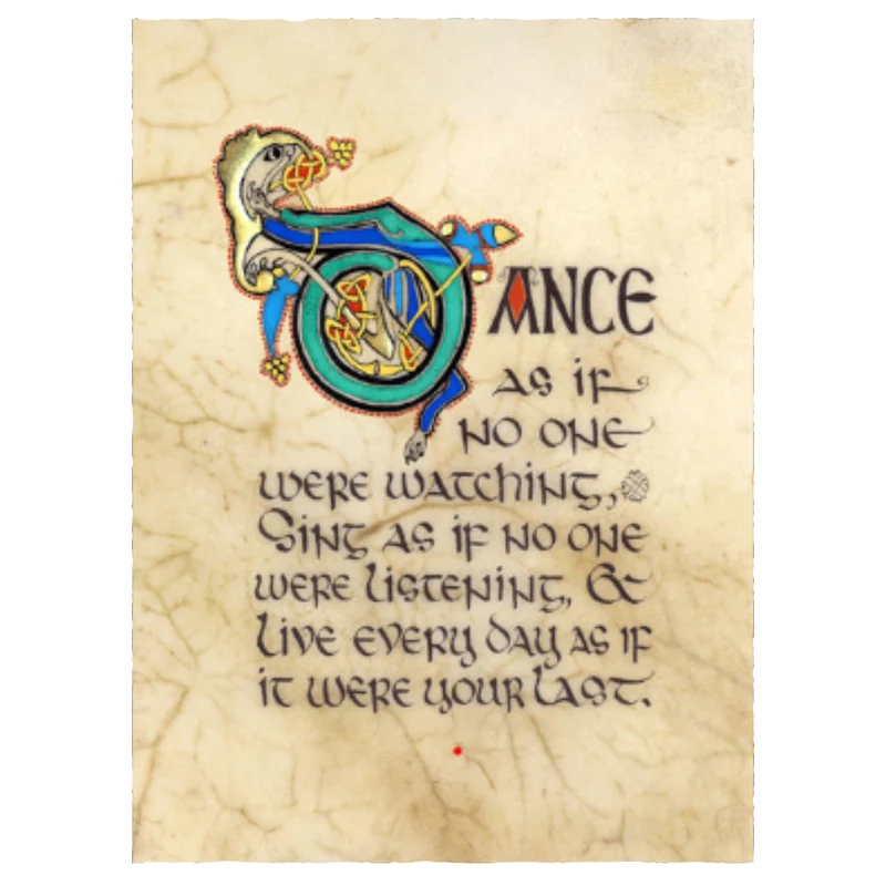 "Dance, Sing, Live" Celtic Manuscript Print