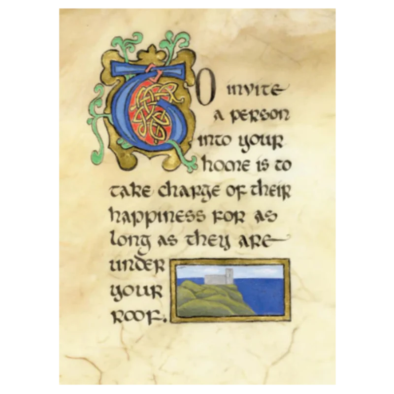 "To Invite" Celtic Manuscript Print