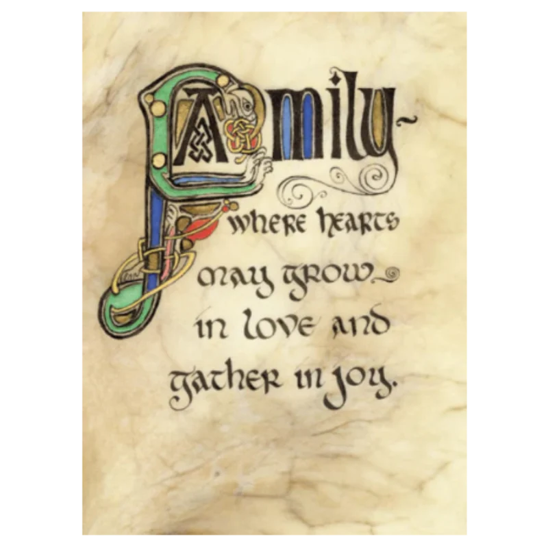 "Family Blessing" Celtic Manuscript Print