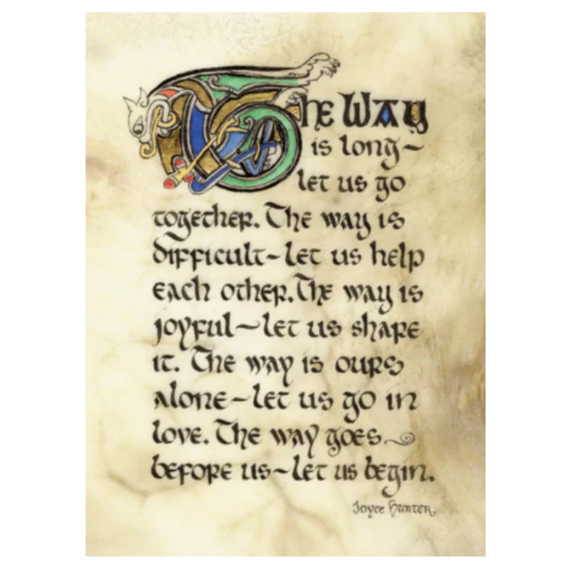 "The Way" Celtic Manuscript Print
