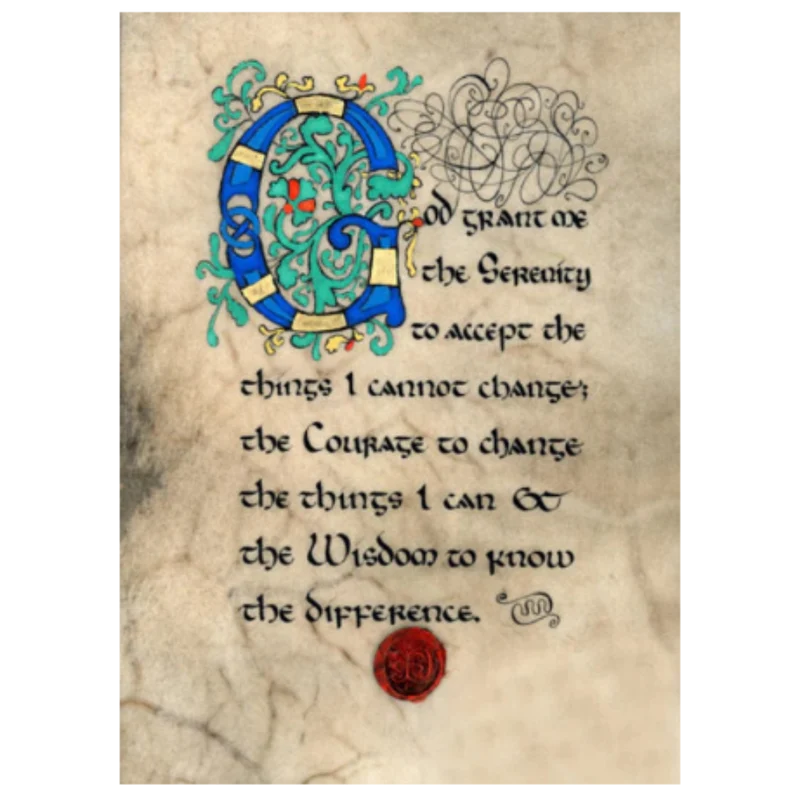 "Serenity Prayer" Celtic Manuscript Print