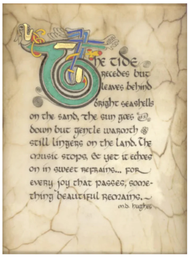 "Something Beautiful" Celtic Manuscript Print