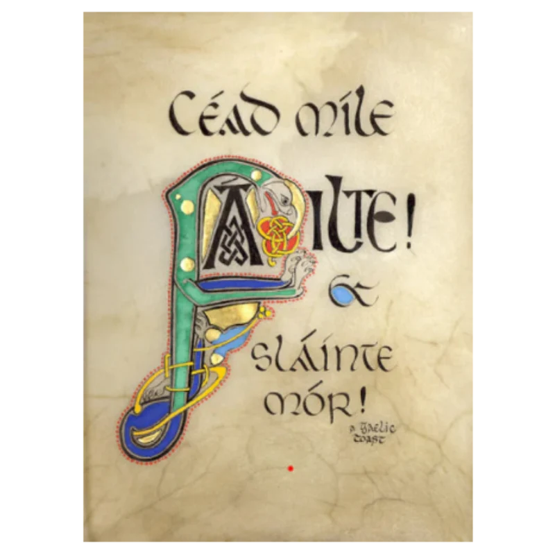 "Cead Míle Fáilte" Celtic Manuscript Print