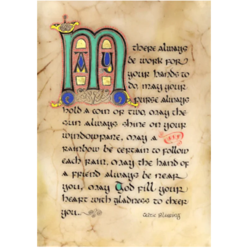 "Work Blessing" Celtic Manuscript Print