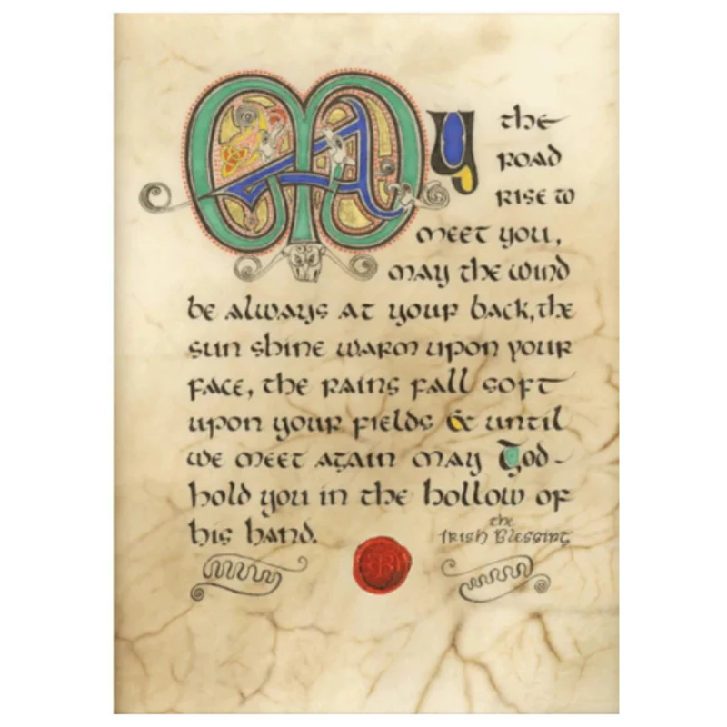 "The Irish Blessing" Celtic Manuscript Print