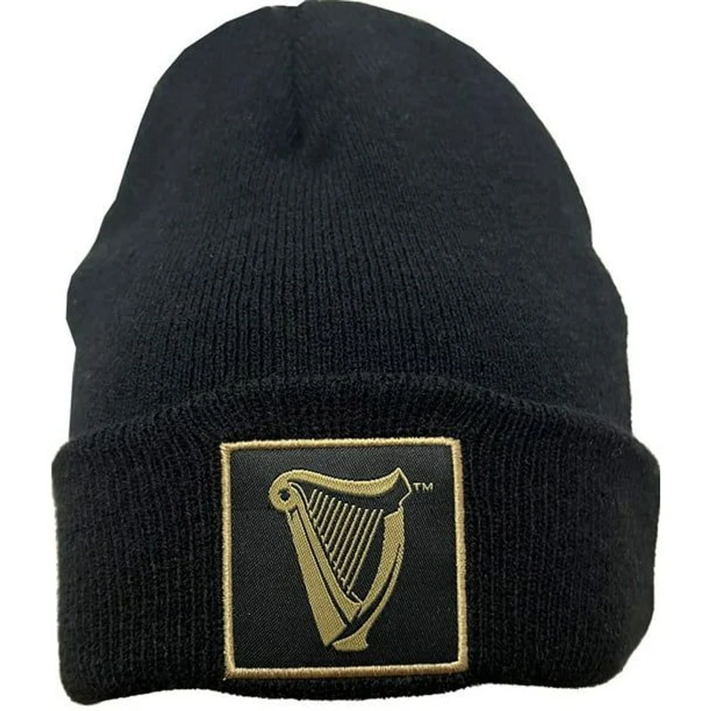 Black Guinness Logo Beanie