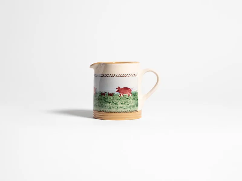 NICHOLAS MOSSE SMALL CYLINDER JUG IN BLUE & MULTI