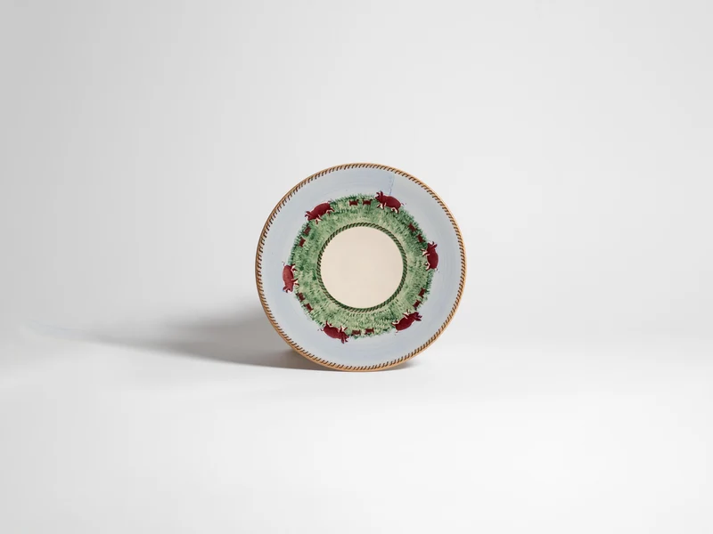 NICHOLAS MOSSE EVERYDAY PLATE IN BLUE & MULTI