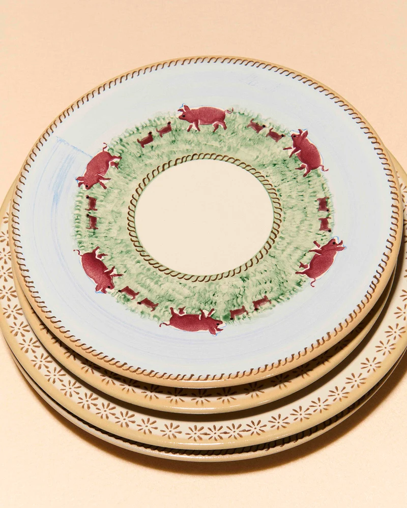 NICHOLAS MOSSE EVERYDAY PLATE IN BLUE & MULTI