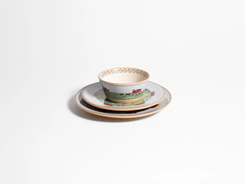 NICHOLAS MOSSE EVERYDAY PLATE IN BLUE & MULTI