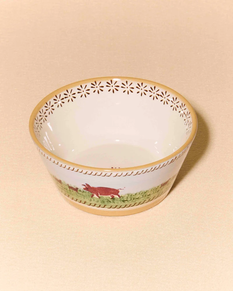 NICHOLAS MOSSE SMALL ANGLE BOWL IN BLUE & MULTI