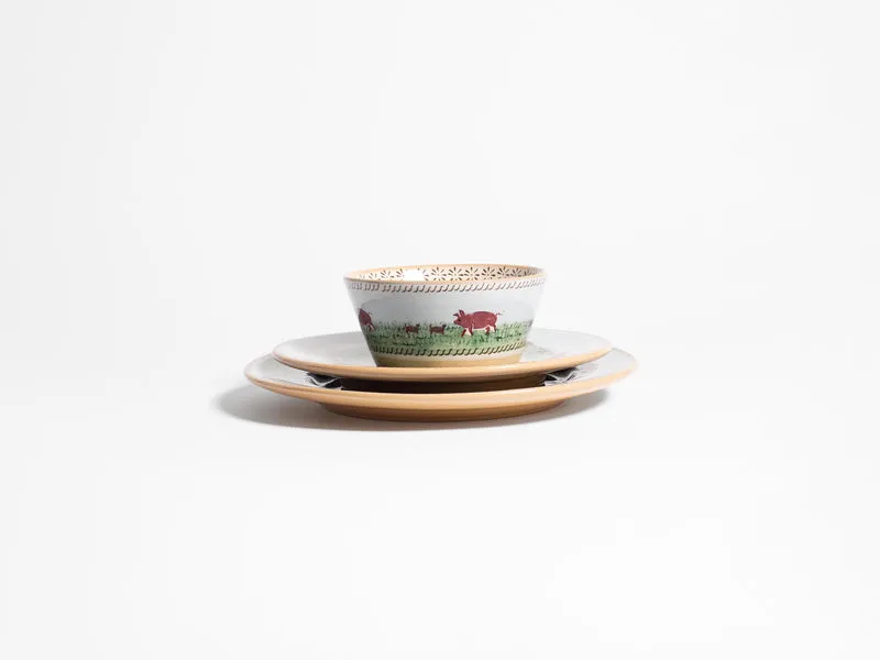 NICHOLAS MOSSE SMALL ANGLE BOWL IN BLUE & MULTI