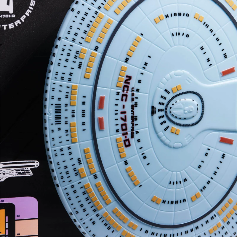 Enterprise NCC 1701-D Wandplakette mit Modell Replik - Star Trek