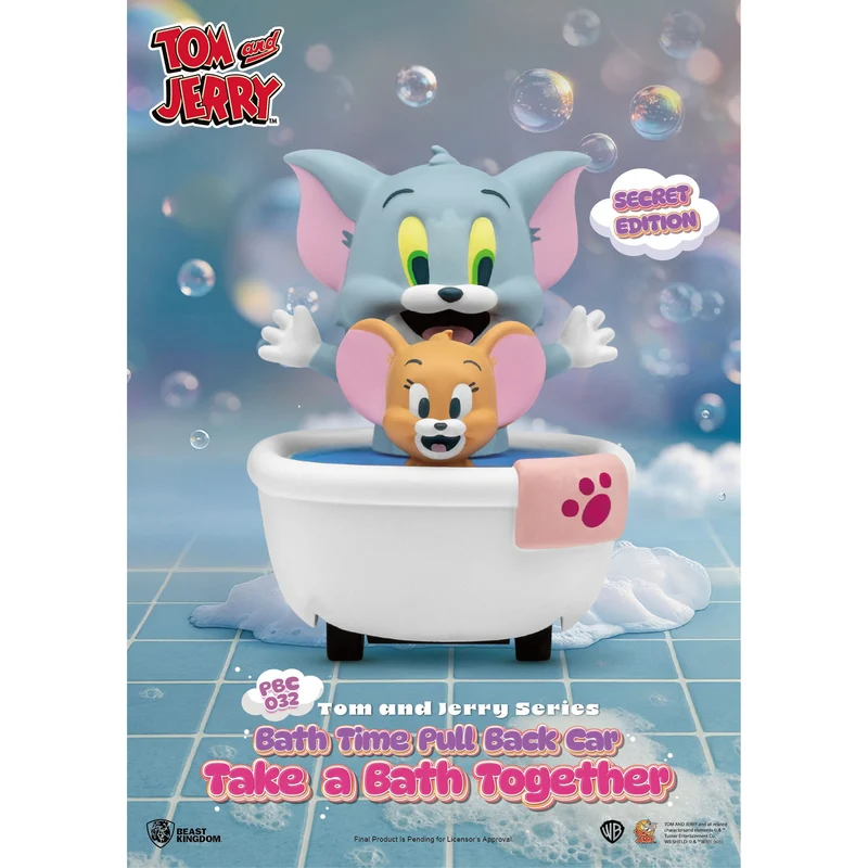 Tom & Jerry Pull Back Car Series Rückzug-Autos Bath Time Blind Box 6er-Pack