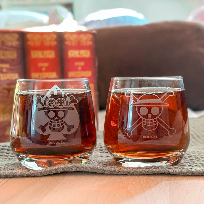 One Piece - Luffy & Ace Gläser 2er Set