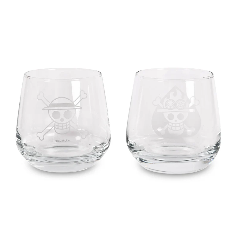One Piece - Luffy & Ace Gläser 2er Set