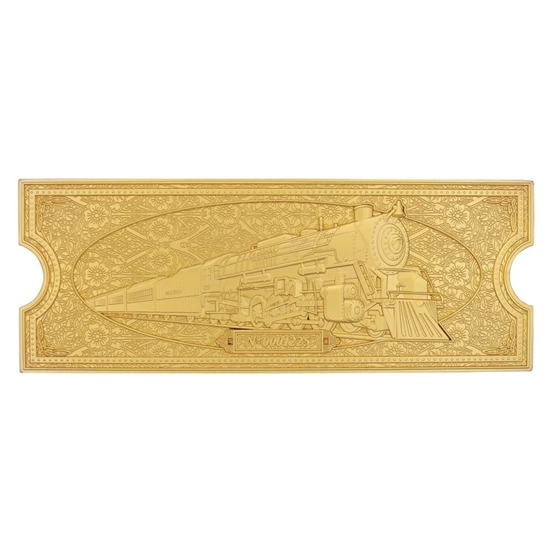 Der Polarexpress Replik Train Ticket 24k Gold Plated Limited Edition