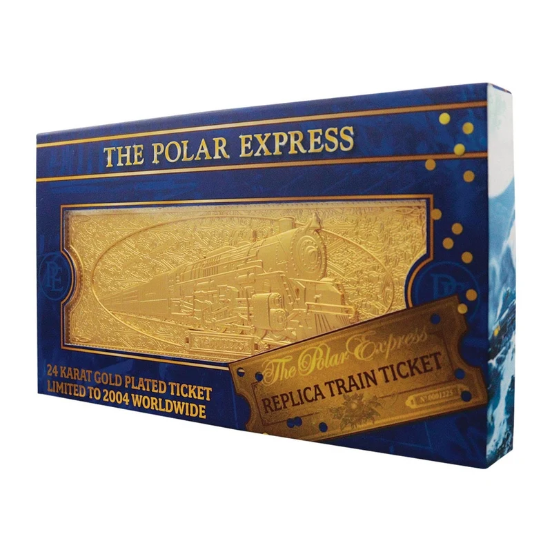 Der Polarexpress Replik Train Ticket 24k Gold Plated Limited Edition