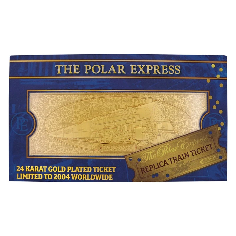Der Polarexpress Replik Train Ticket 24k Gold Plated Limited Edition