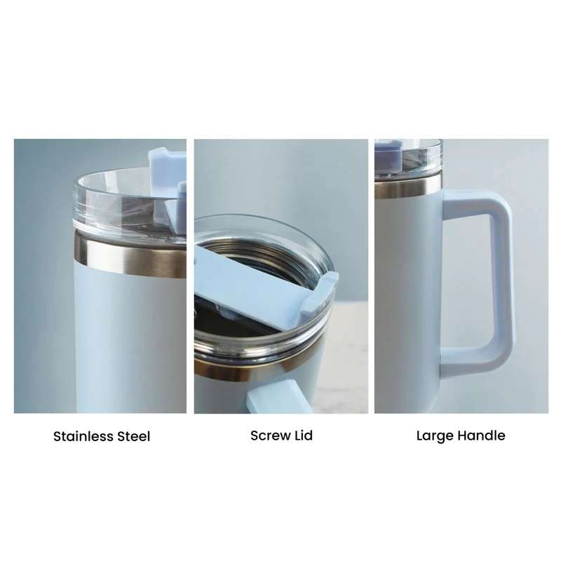 Engraved Extra Large Light Blue Travel Cup 40oz/1135ml, Any Name