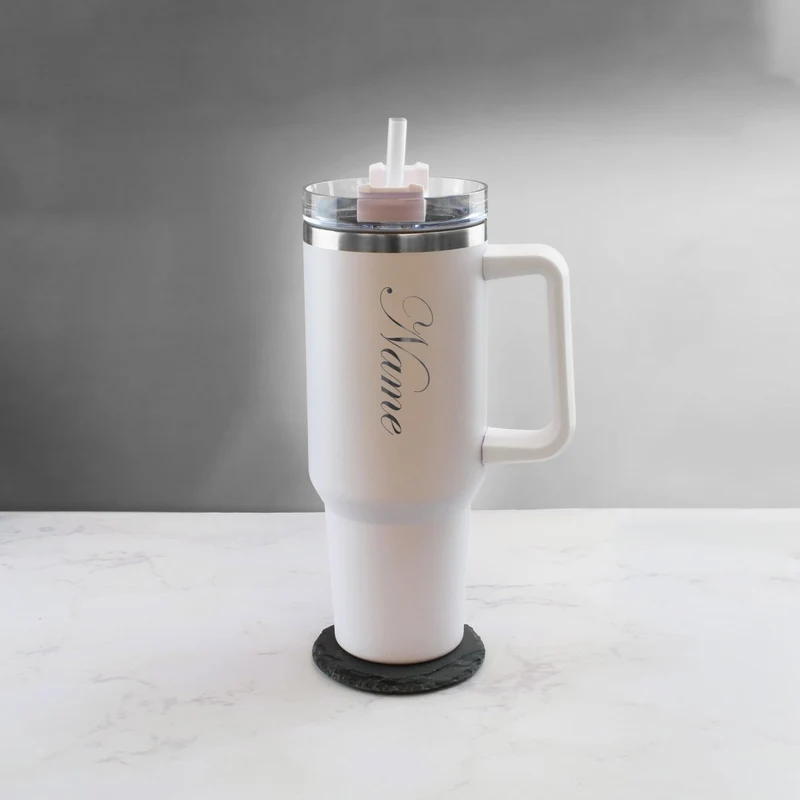 Engraved Extra Large White Travel Cup 40oz/1135ml, Any Name